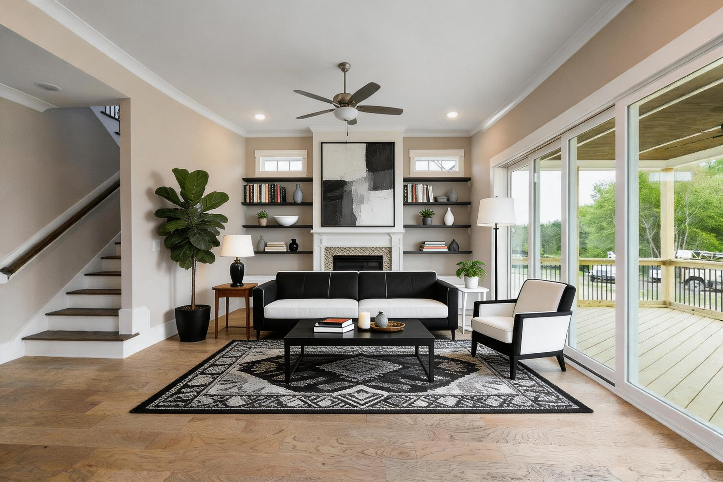 Living Room after AI virtual staging — professionally furnished