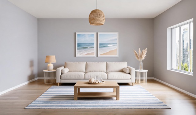 Coastal virtual staging example