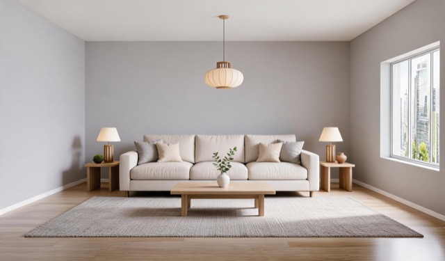 Japandi virtual staging example