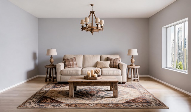 Rustic virtual staging example