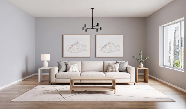 Swiss Alpine Modern virtual staging example